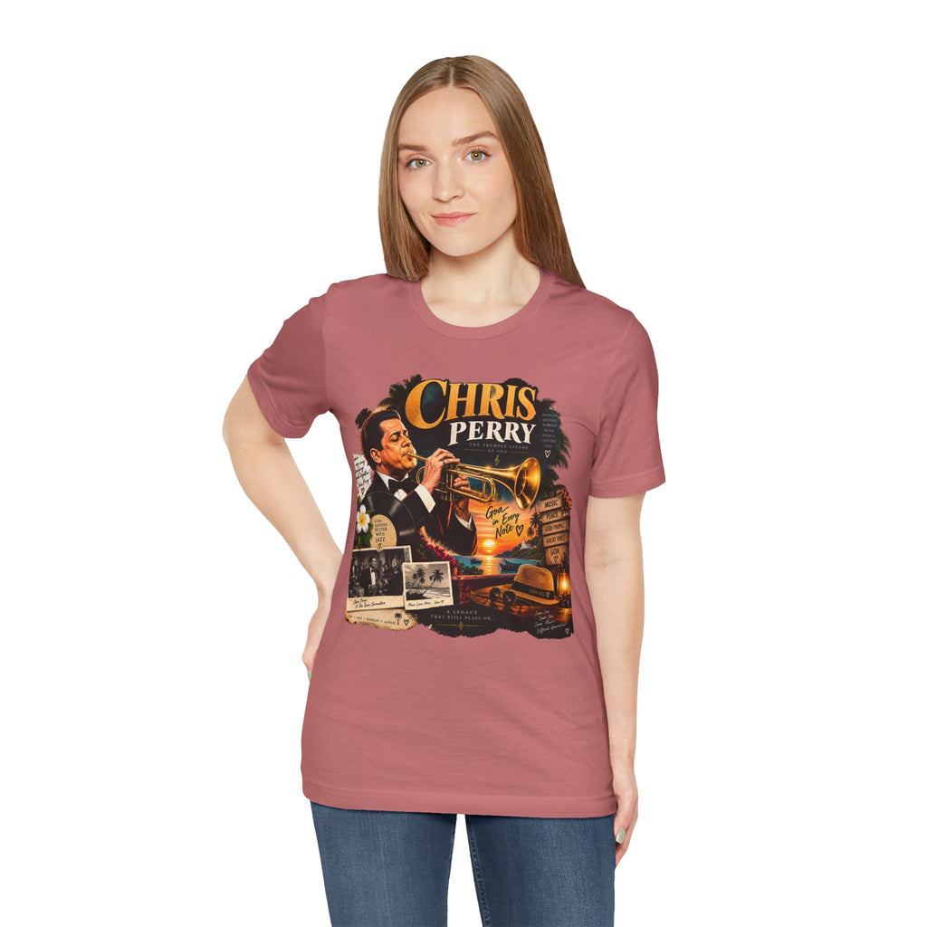 Chris Perry Trumpet Graphic T-Shirt | Retro Music