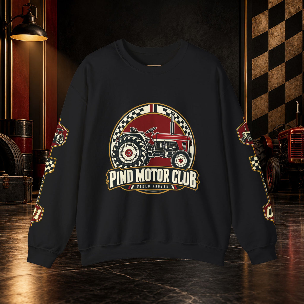 Product gallery view 2 of Pind Motor Club Field Proven Vintage Truck Crewneck Sweatshirt