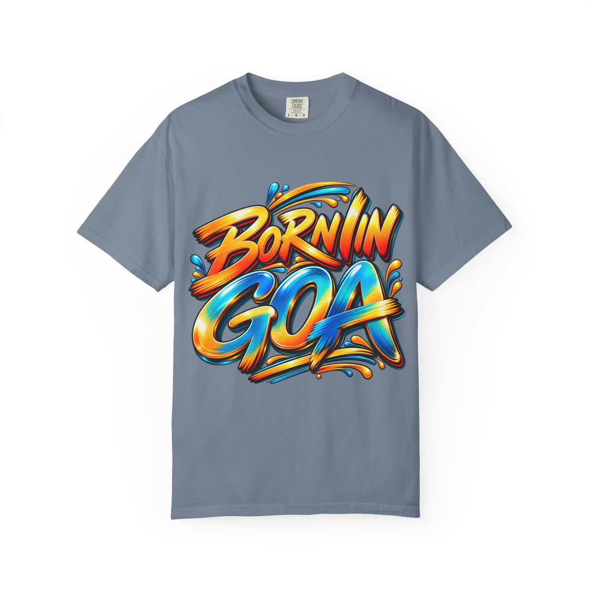 Born in Goa Graphic Tee | Garment-Dyed Cotton T-Shirt