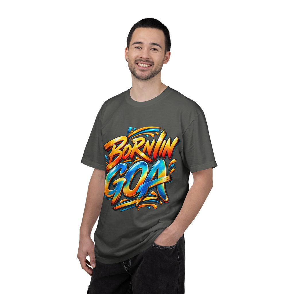 Born in Goa Graphic Tee | Garment-Dyed Cotton T-Shirt