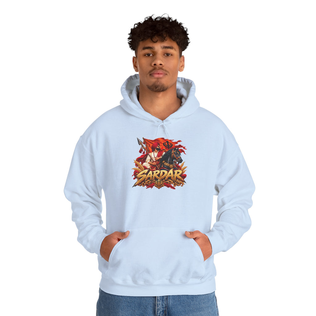 Sardar Retro Fighter Graphic Hoodie | Punjabi Heritage Pullover