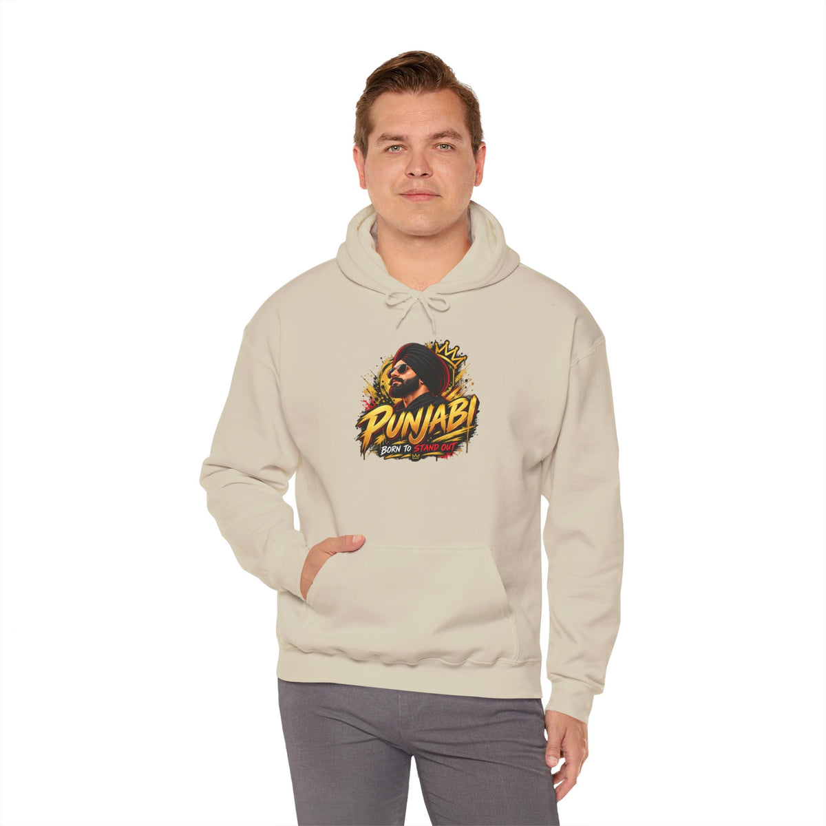 Punjabi Pride Graphic Hoodie | Illustrated Heritage Pullover