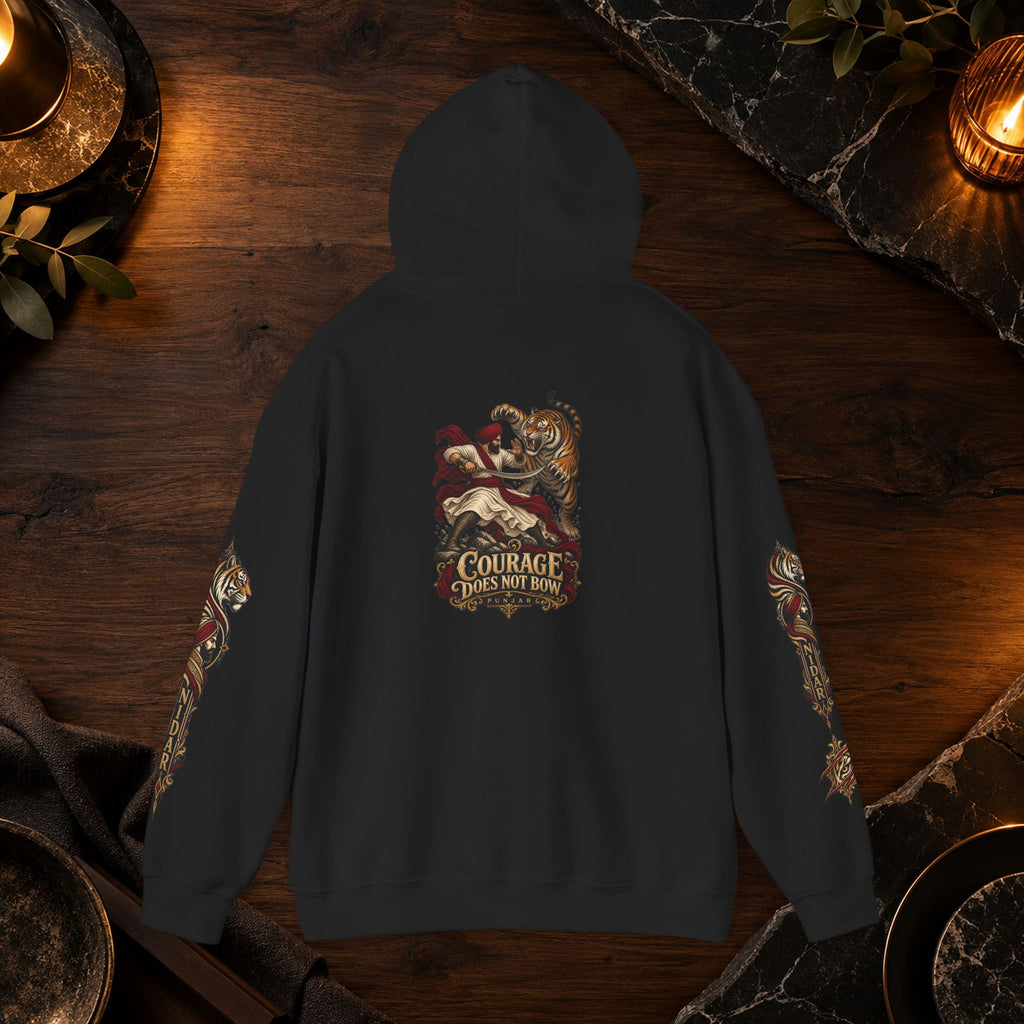 NIDAR Tiger and Bear Graphic Hoodie