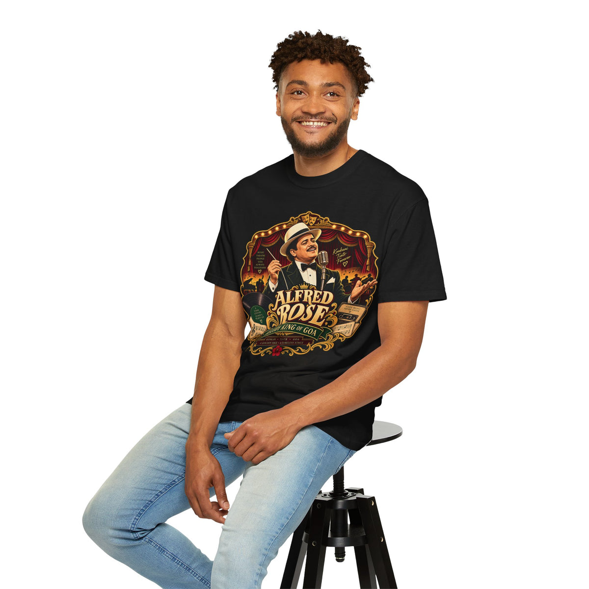 Alfred Rose Vintage Goan Music Graphic T-Shirt