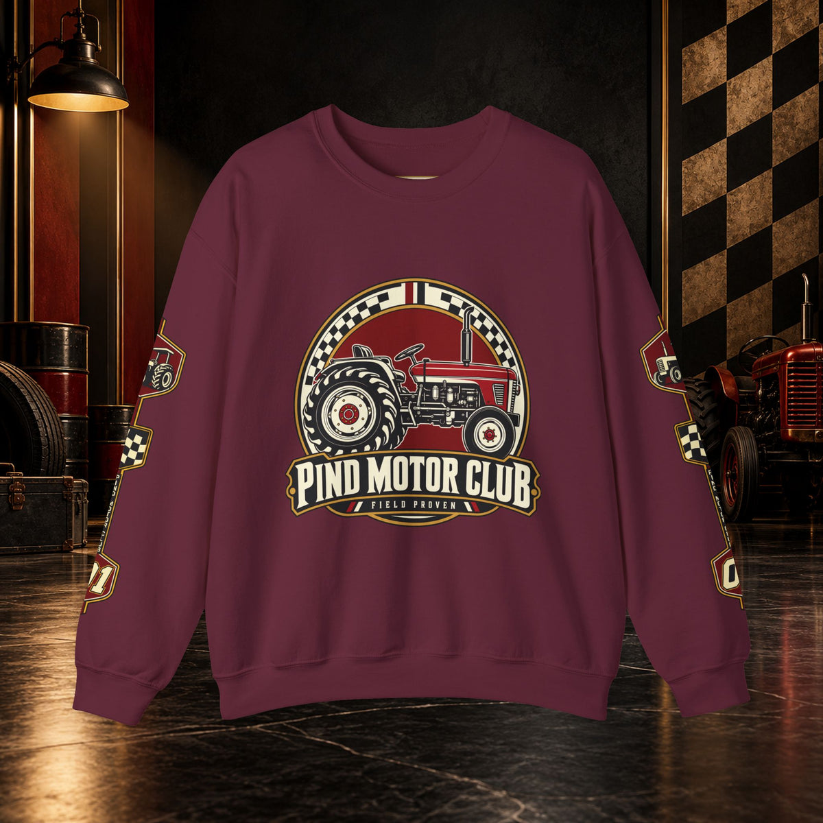 Pind Motor Club Field Proven Vintage Truck Crewneck Sweatshirt