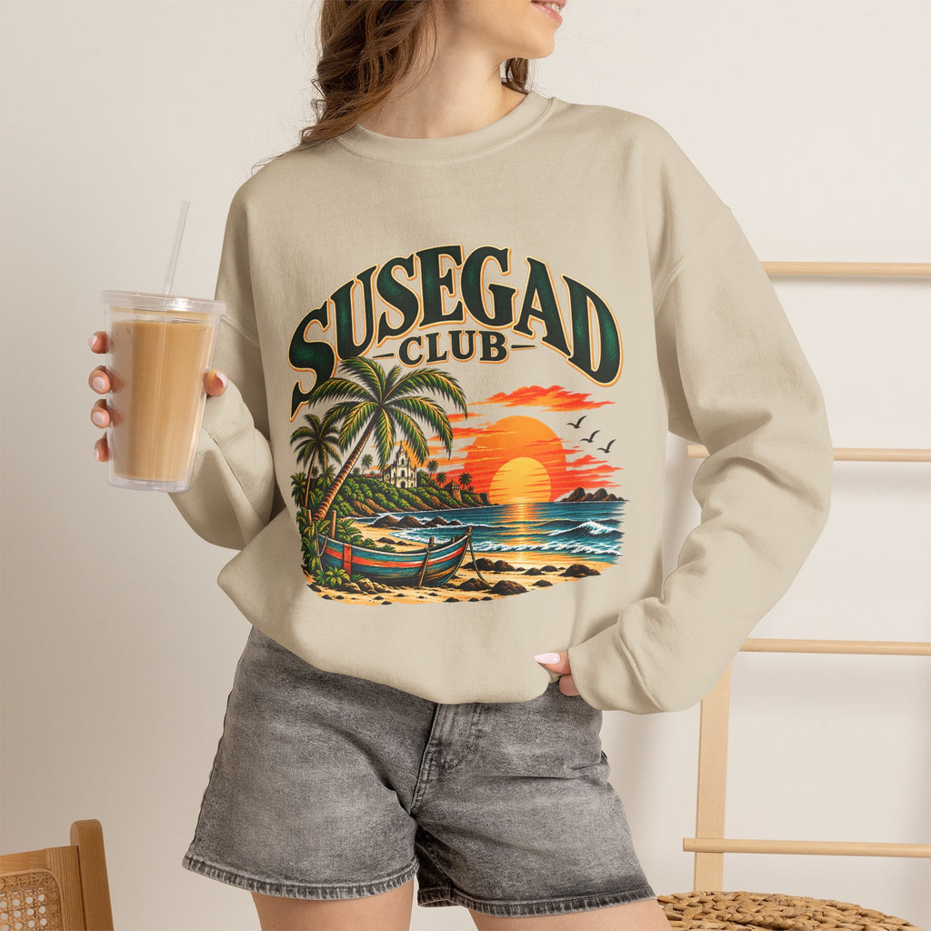 Susegad Club Tropical Sunset Crewneck Sweatshirt