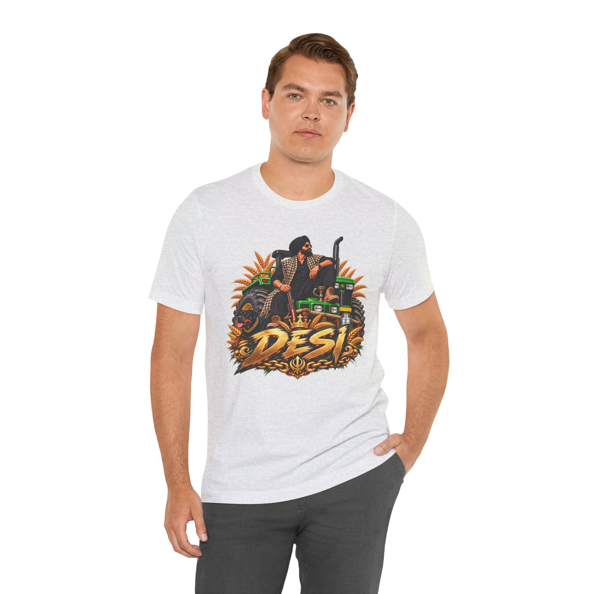 Desi Motorcycle Graphic Tee – Retro Biker India Pride T-Shirt