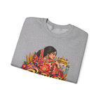 Phulkari-Inspired Floral Crewneck Sweatshirt | Punjabi Art