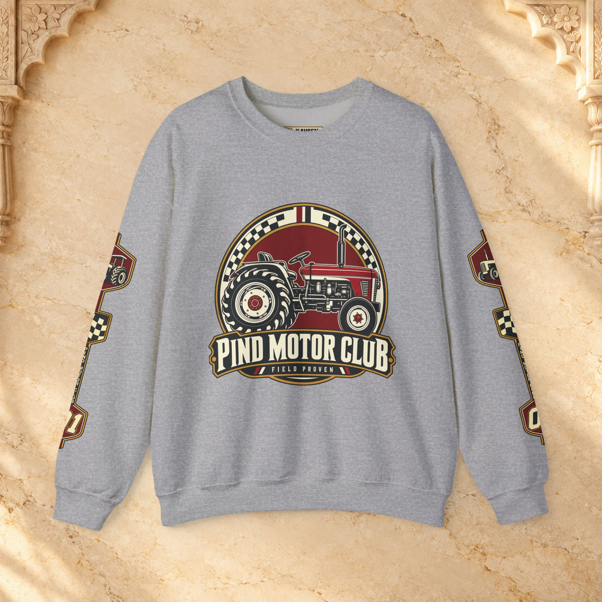 Pind Motor Club Vintage Tractor Crewneck Sweatshirt
