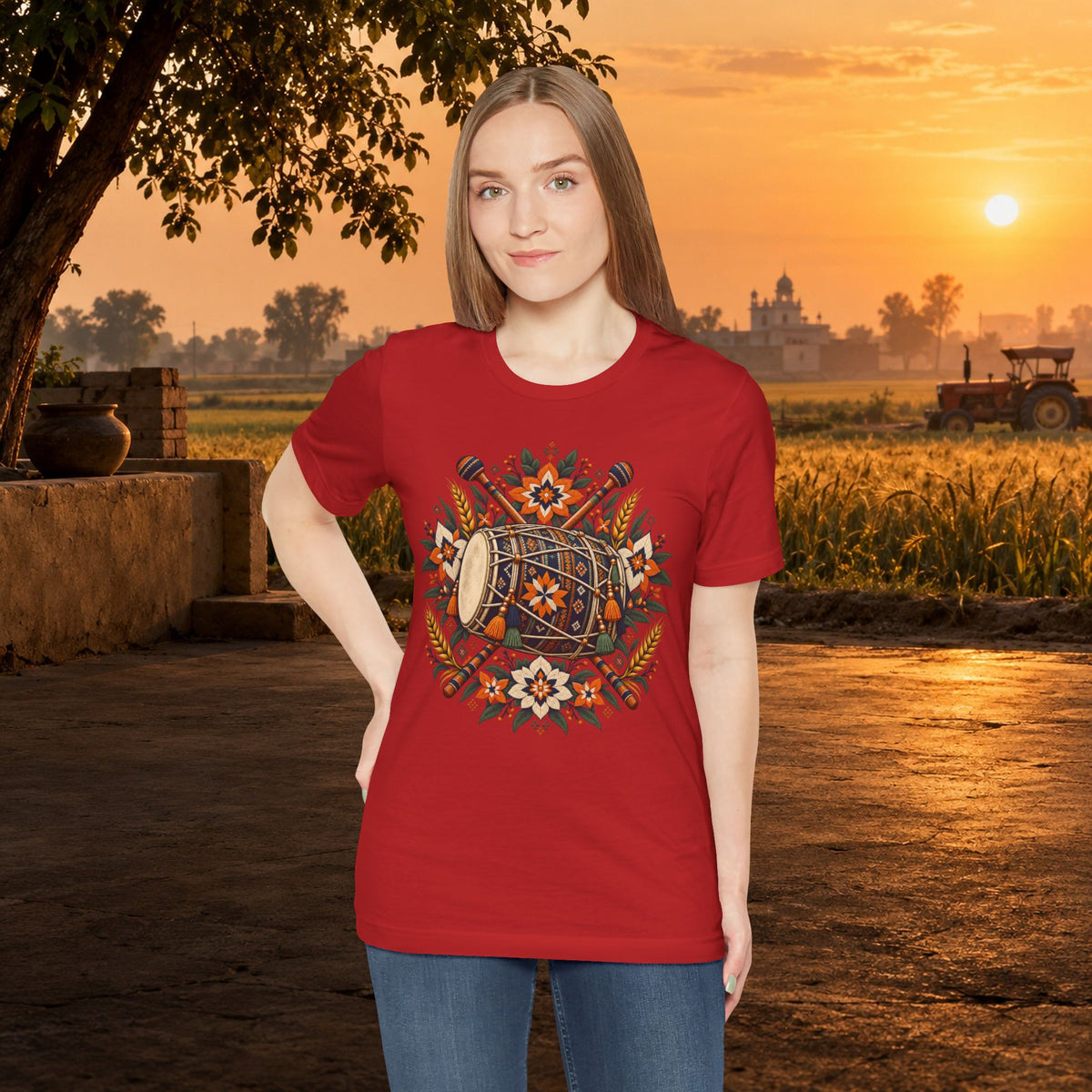 Boho Folk Drum Mandala T-Shirt