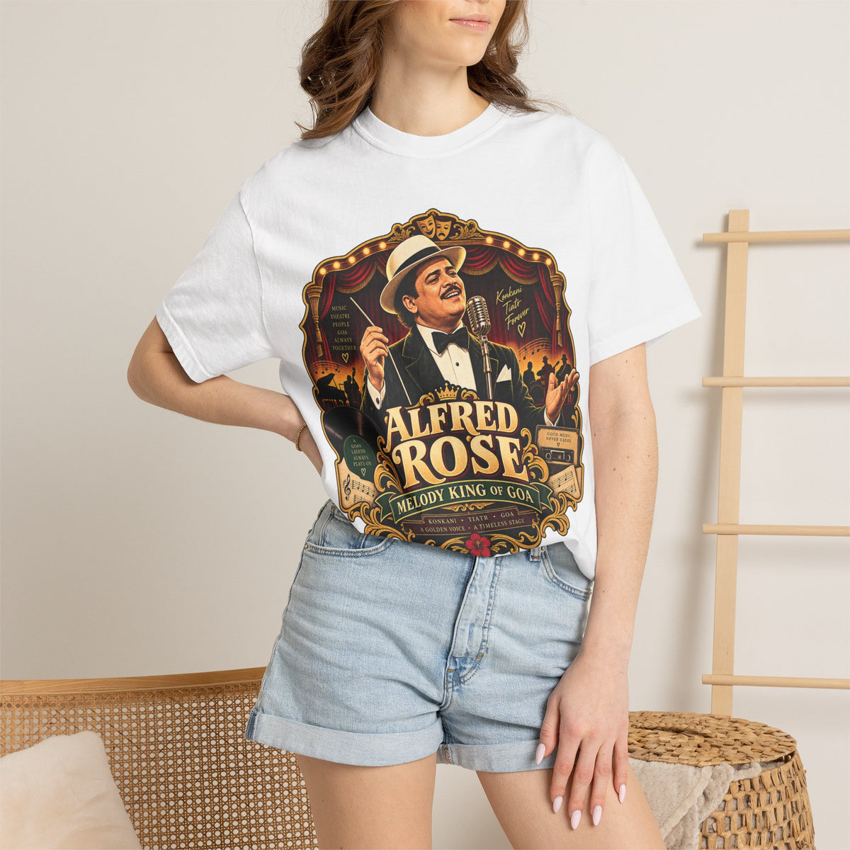 Alfred Rose Vintage Goan Music Graphic T-Shirt
