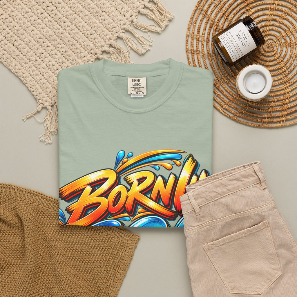 Born in Goa Graphic Tee | Garment-Dyed Cotton T-Shirt