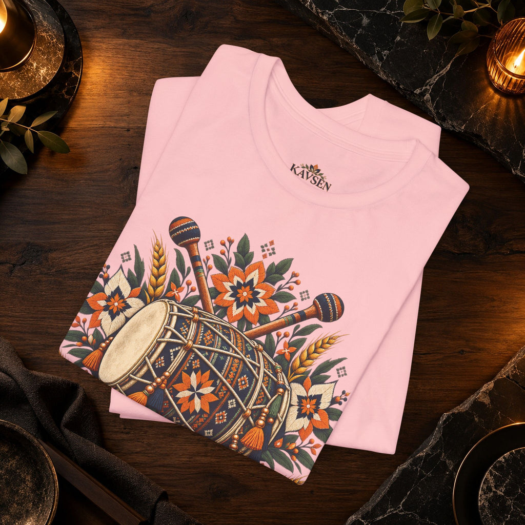 Boho Folk Drum Mandala T-Shirt