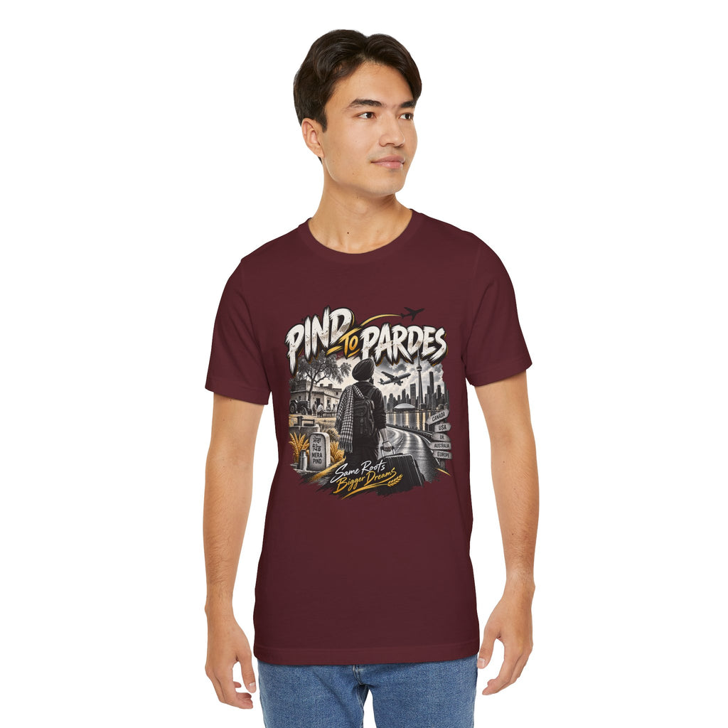 Pind to Pardes Travel T-Shirt | Vintage Journey Graphic