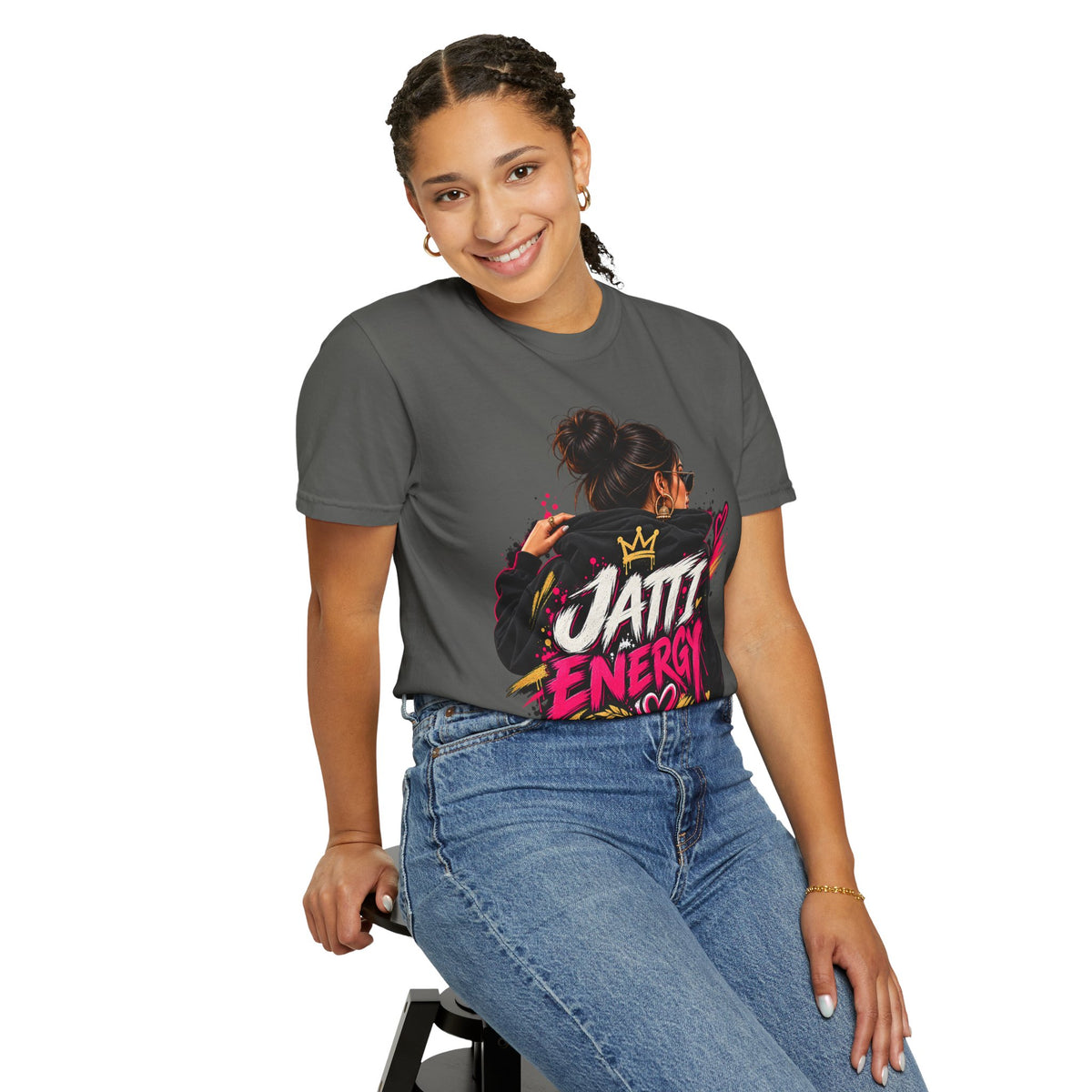 Jatti Energy Garment-Dyed T-Shirt | Punjabi-Inspired Graphic