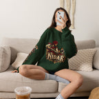 Nidar Courage Does Not Bow Warrior Tiger Crewneck Sweatshirt