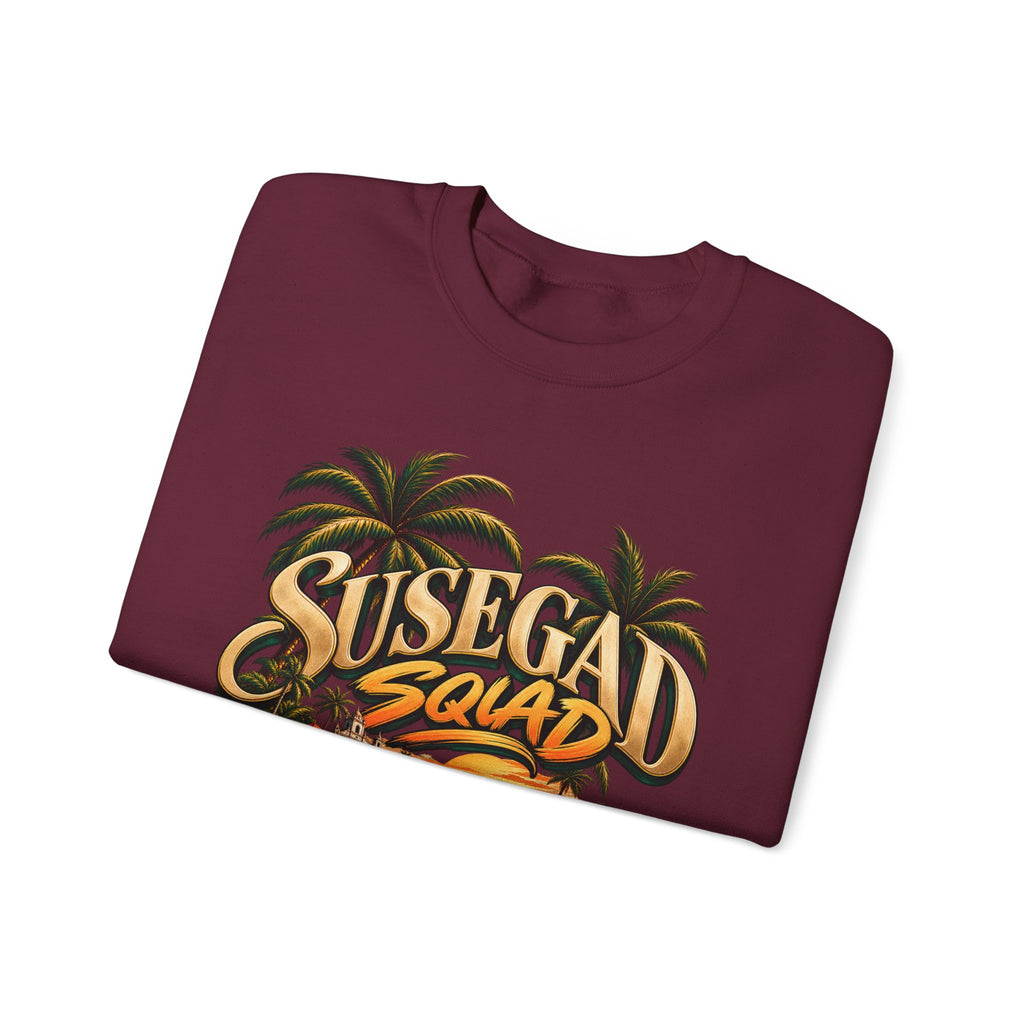 Susegad Squad Tropical Sunset Crewneck Sweatshirt