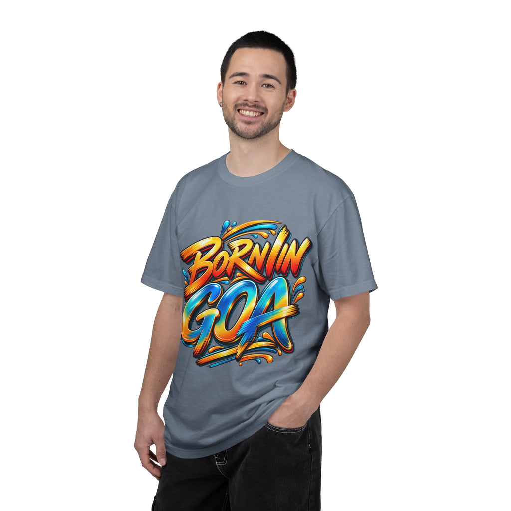Born in Goa Graphic Tee | Garment-Dyed Cotton T-Shirt