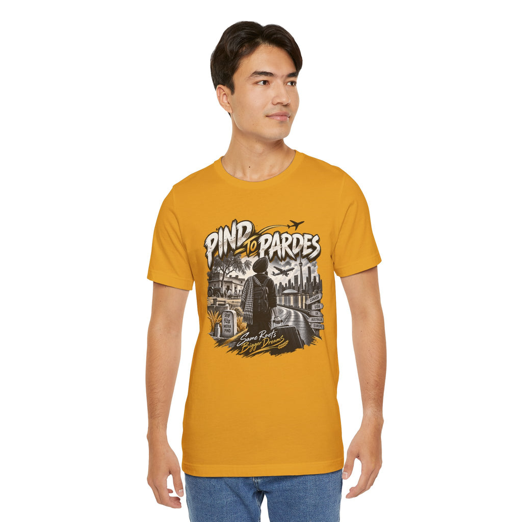 Pind to Pardes Travel T-Shirt | Vintage Journey Graphic