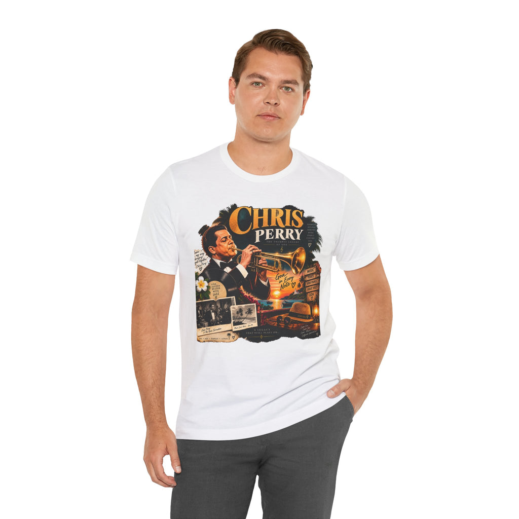 Chris Perry Trumpet Graphic T-Shirt | Retro Music