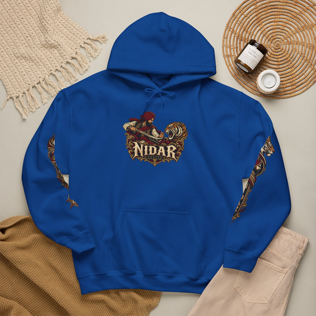 NIDAR Tiger and Bear Graphic Hoodie
