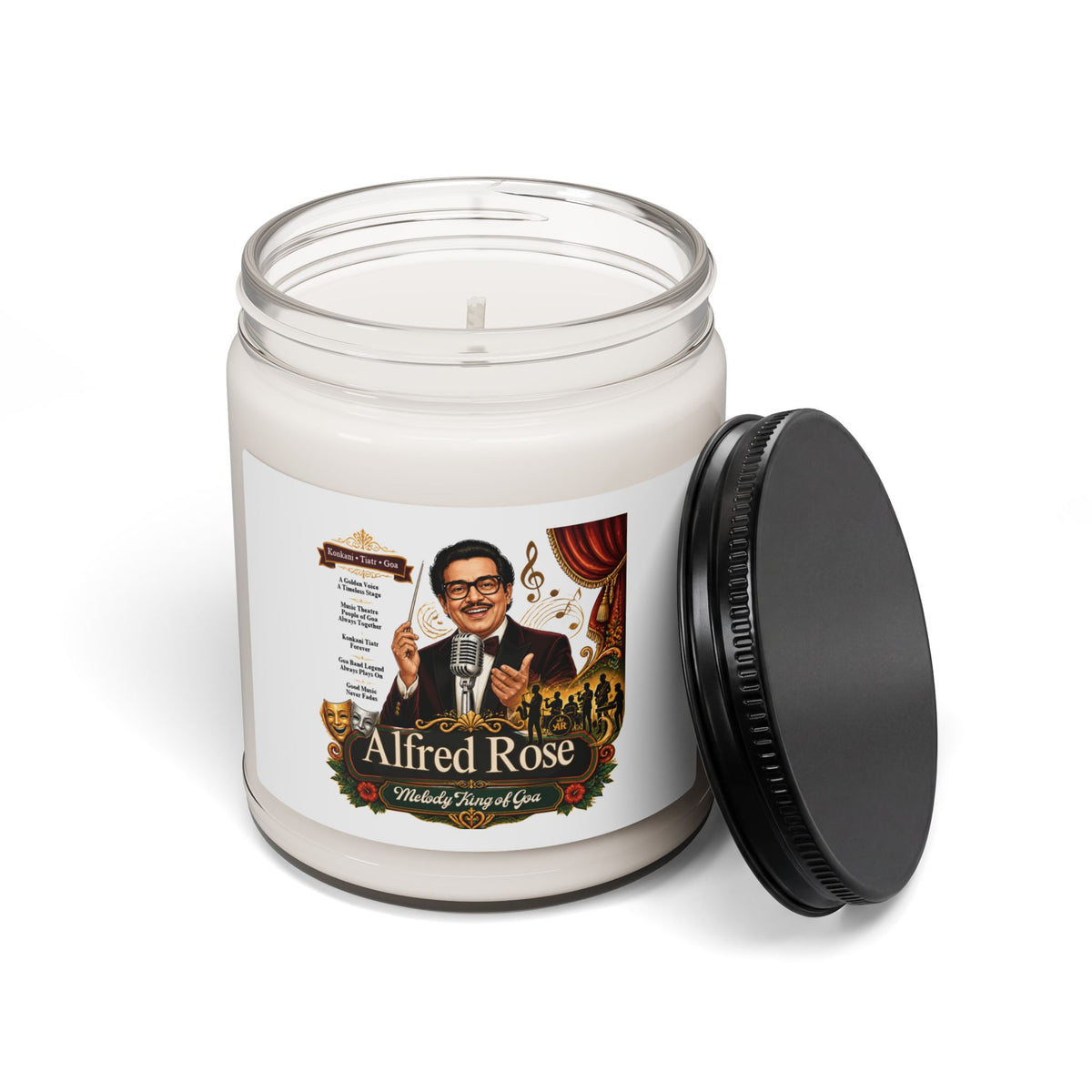 Alfred Rose Soy Candle | 9oz Goan Music Art