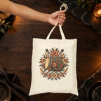 Bohemian Floral Mandala Canvas Tote Bag