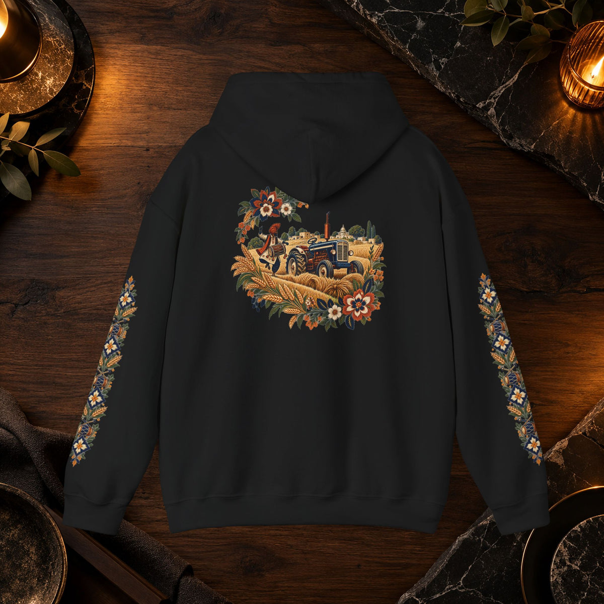 Bohemian Folk Art Drum Hoodie
