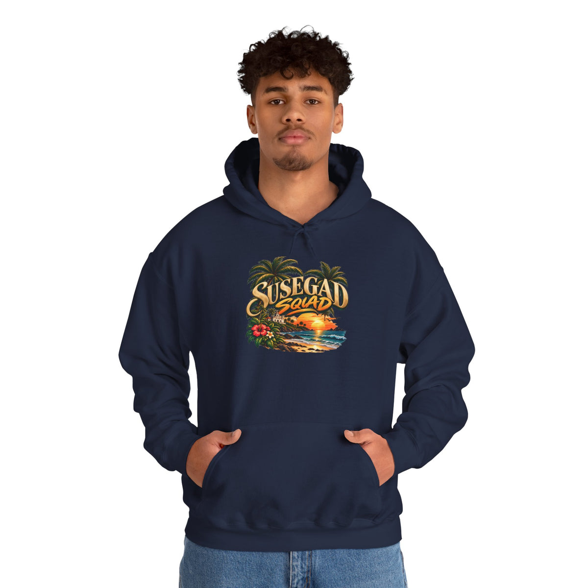 Susegad Squad Hoodie | Tropical Goan Sunset Graphic