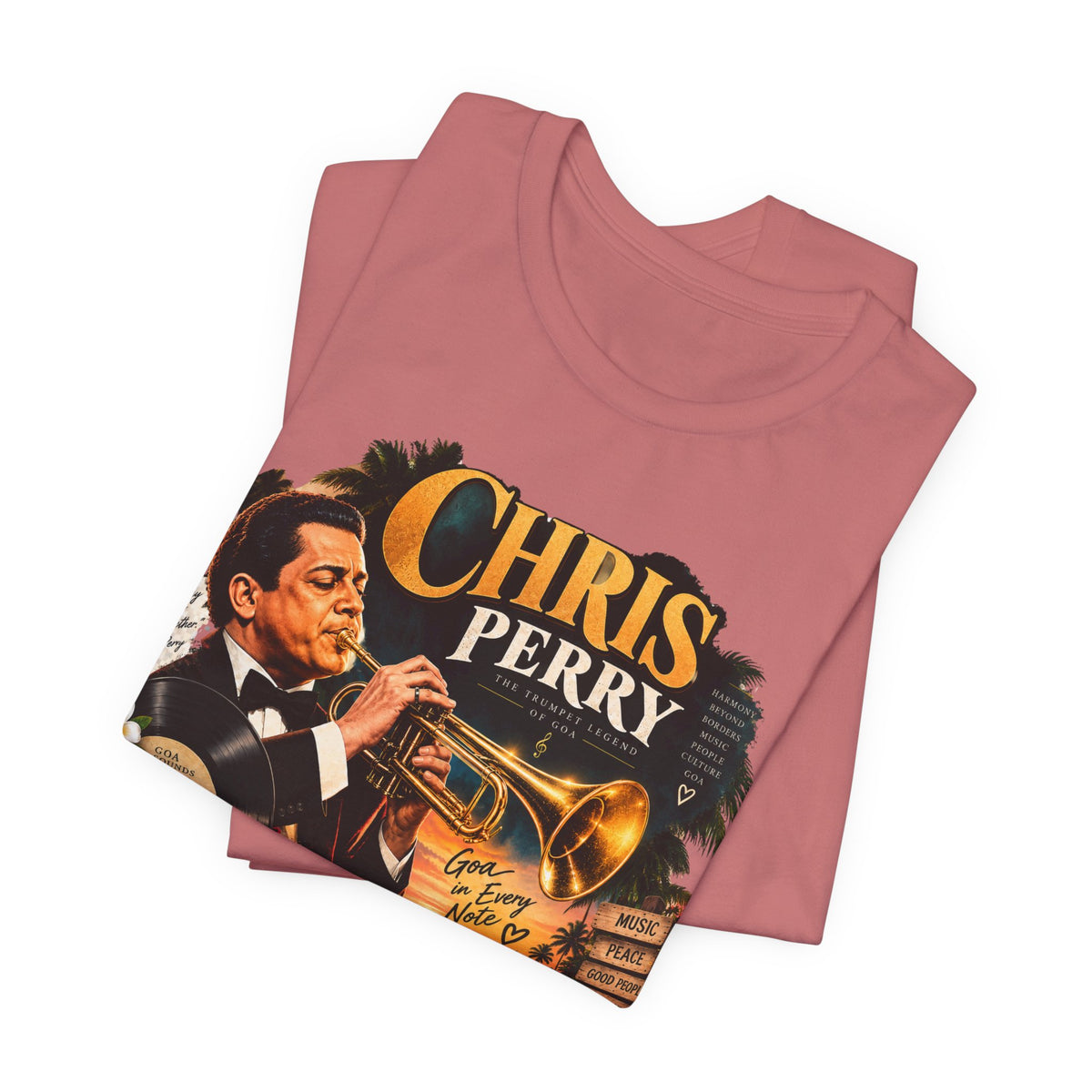 Chris Perry Trumpet Graphic T-Shirt | Retro Music