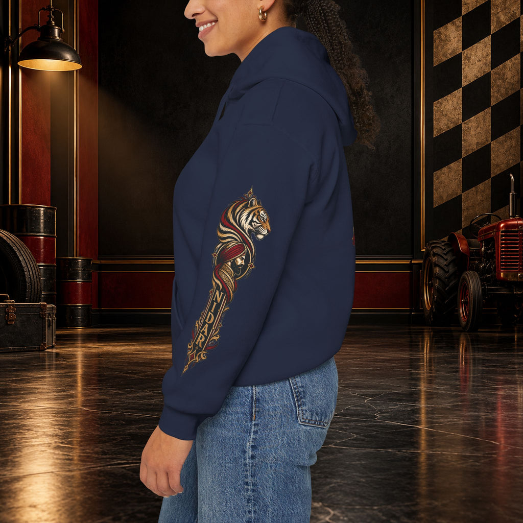 NIDAR Tiger and Bear Graphic Hoodie