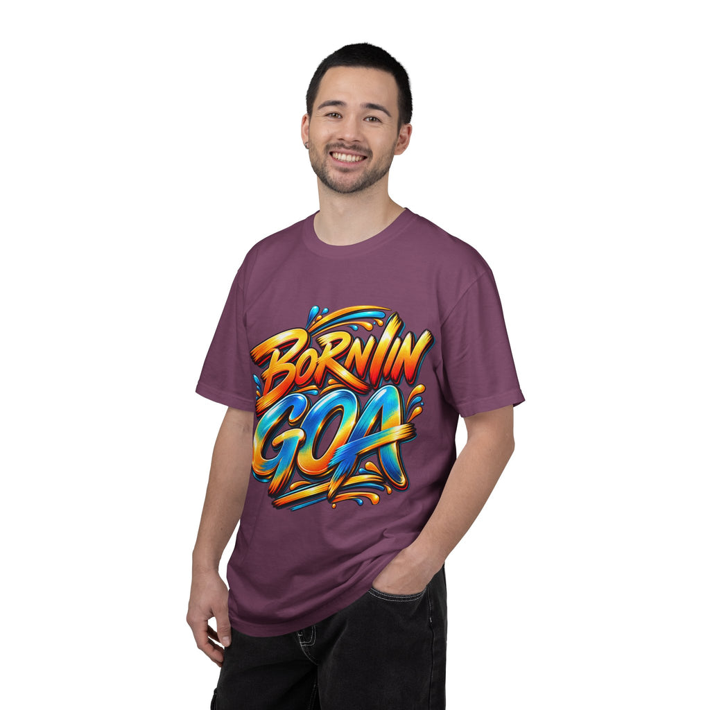 Born in Goa Graphic Tee | Garment-Dyed Cotton T-Shirt