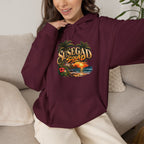 Susegad Squad Hoodie | Tropical Goan Sunset Graphic