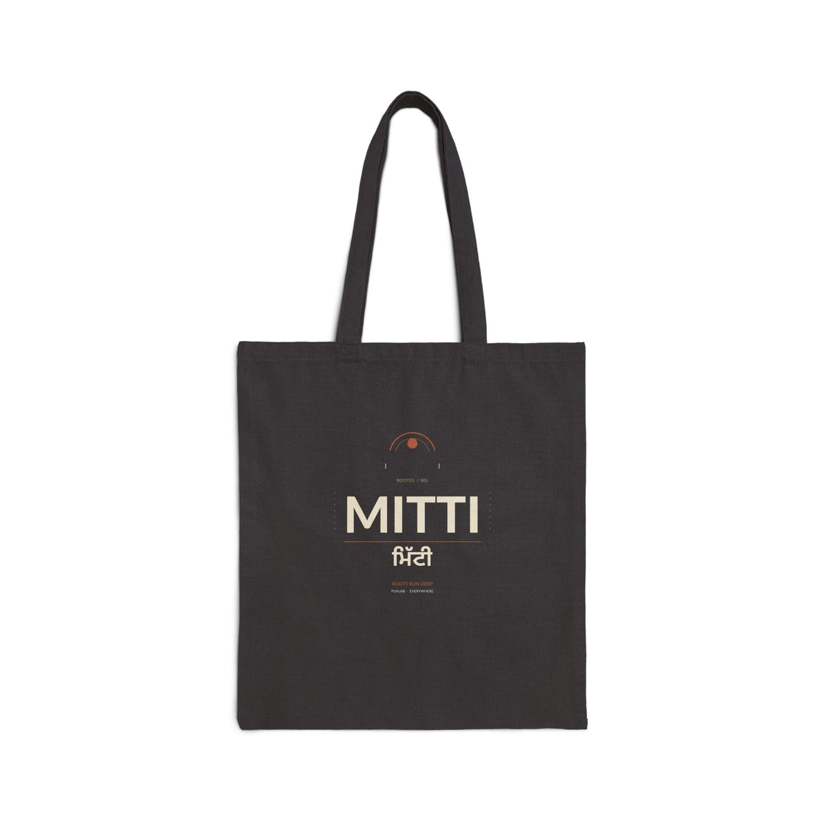 Additional view of Mitti Minimalist Cotton Canvas Tote Bag — Earthy Logo Market Tote (2)