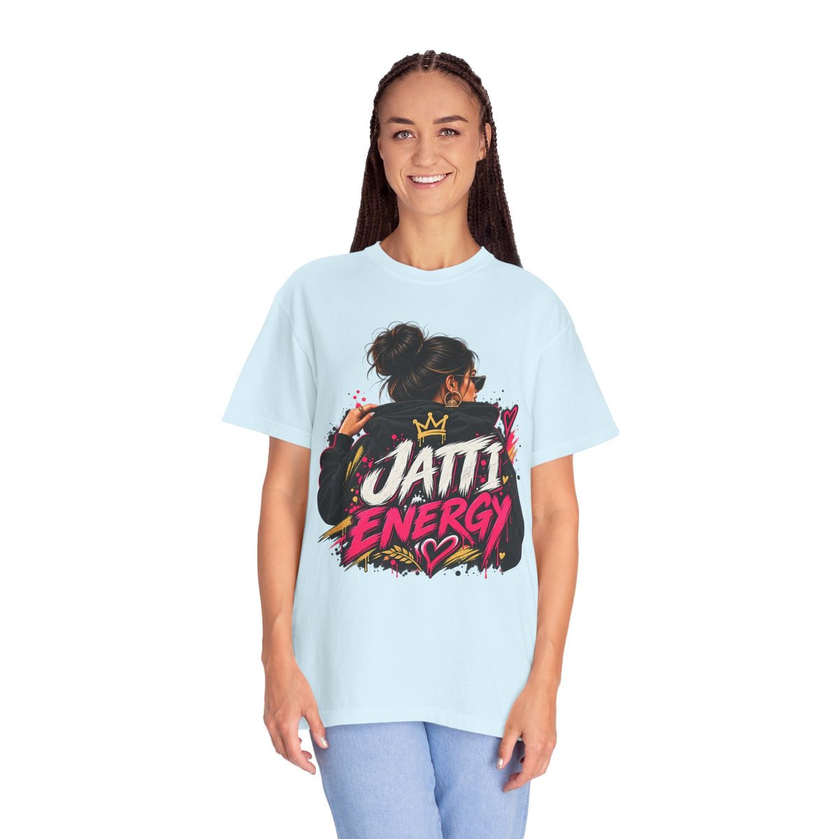 Jatti Energy Garment-Dyed T-Shirt | Punjabi-Inspired Graphic