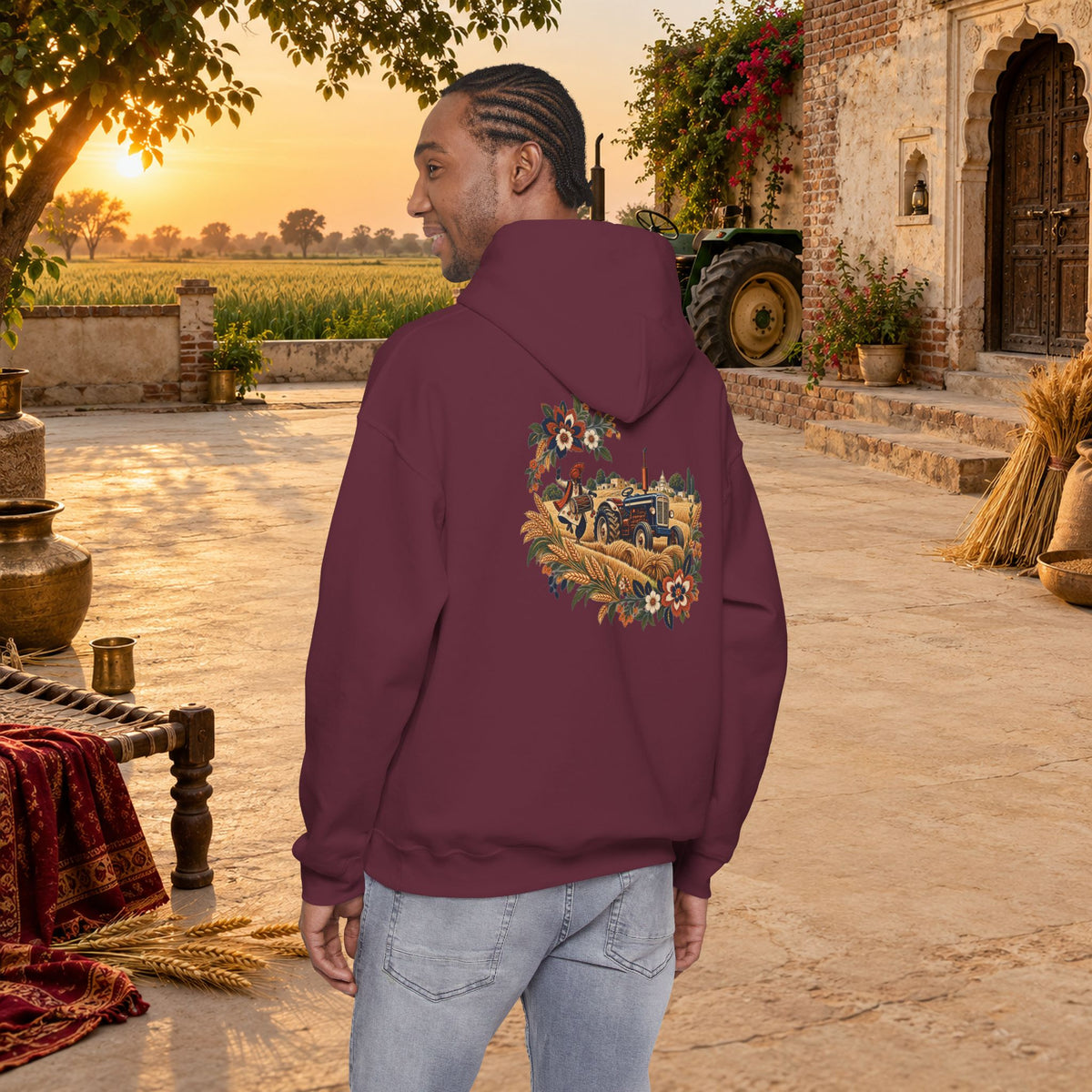 Bohemian Folk Art Drum Hoodie