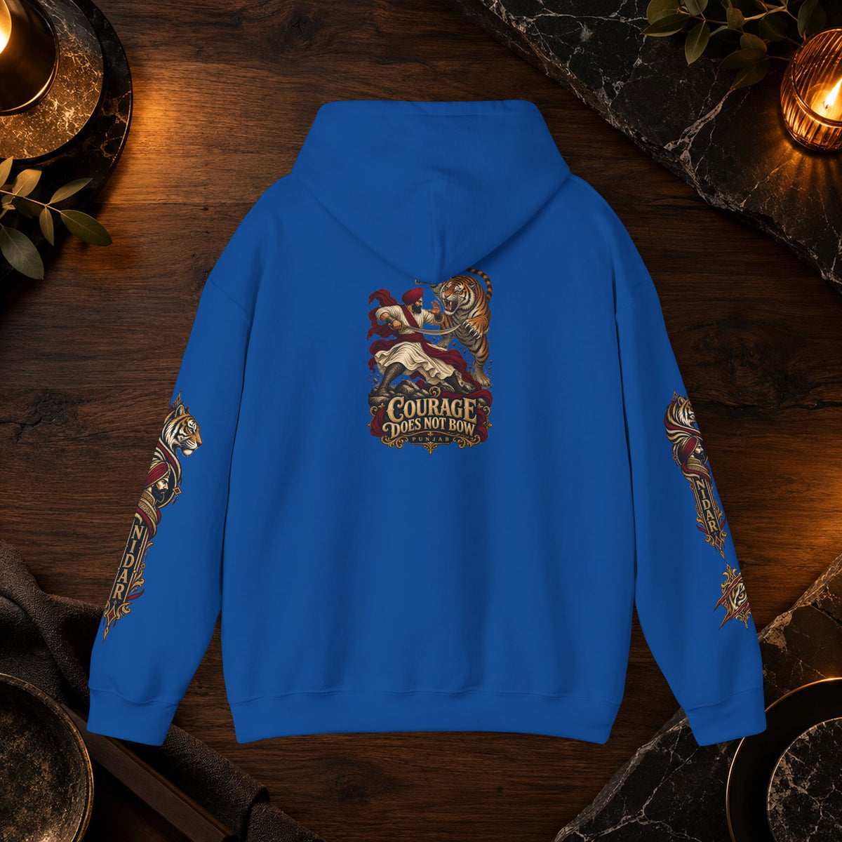 NIDAR Tiger and Bear Graphic Hoodie