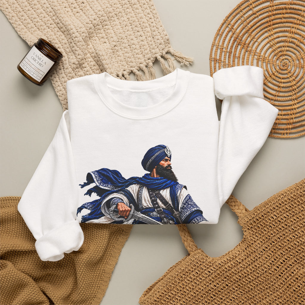 Sardar Warrior Sikh-Inspired Graphic Crewneck Sweatshirt