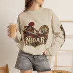 Nidar Courage Does Not Bow Warrior Tiger Crewneck Sweatshirt