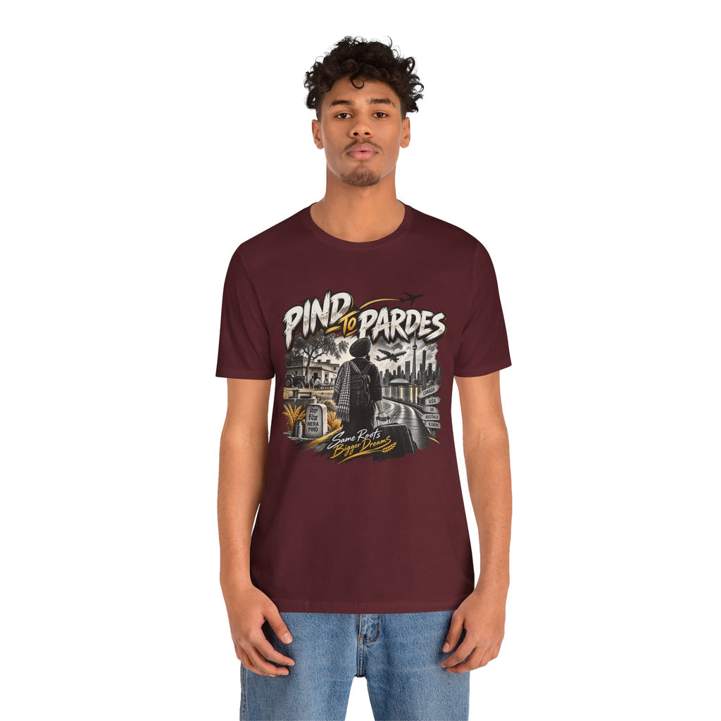 Pind to Pardes Travel T-Shirt | Vintage Journey Graphic