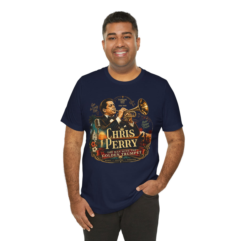 Chris Perry Golden Trumpet Graphic T-Shirt | Goan Music