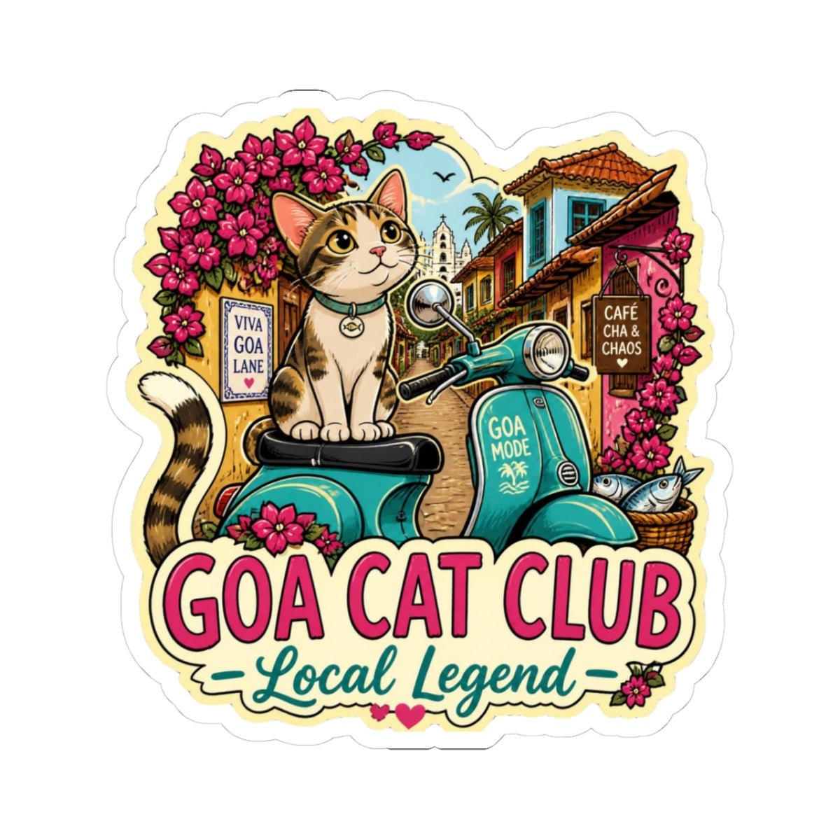 A Mambo, Tokler Marlo Bamboo! Goan Heritage Kiss-Cut Sticker — product image 5