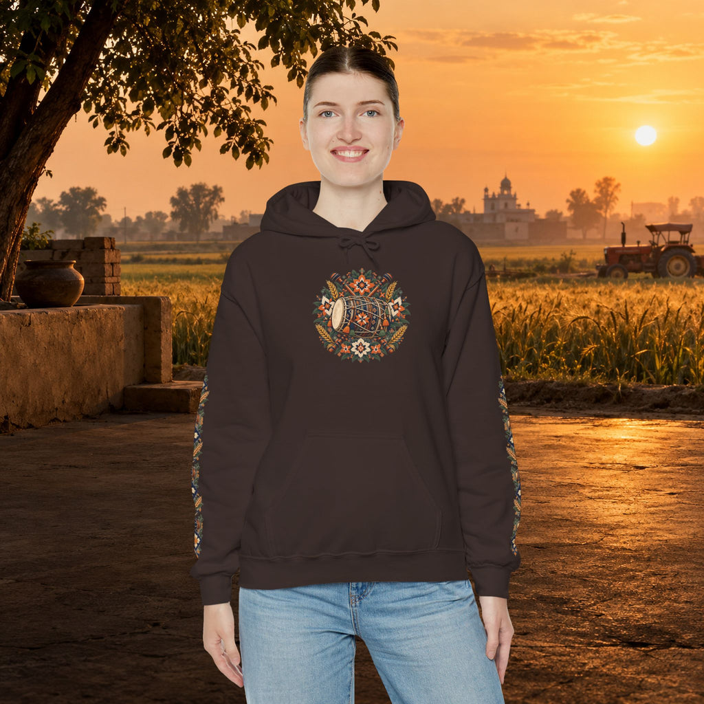 Bohemian Folk Art Drum Hoodie