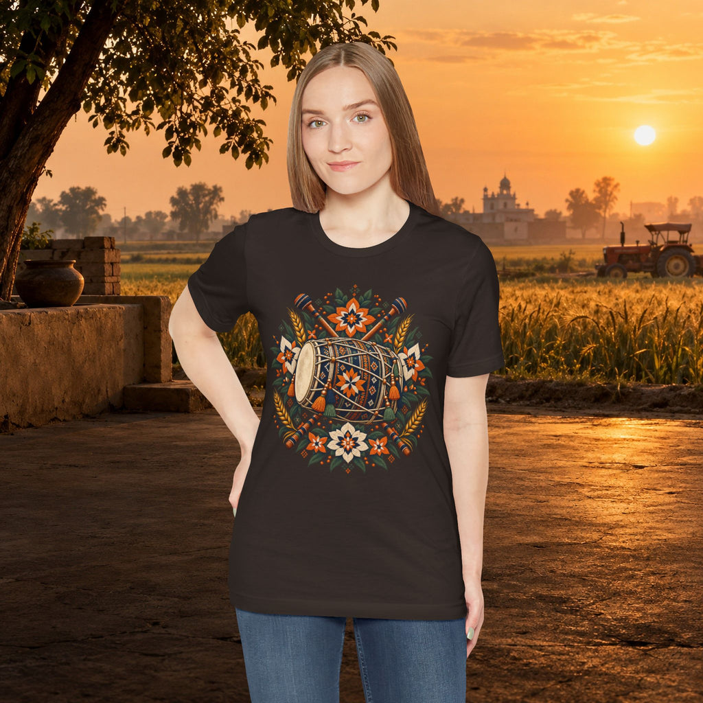 Boho Folk Drum Mandala T-Shirt