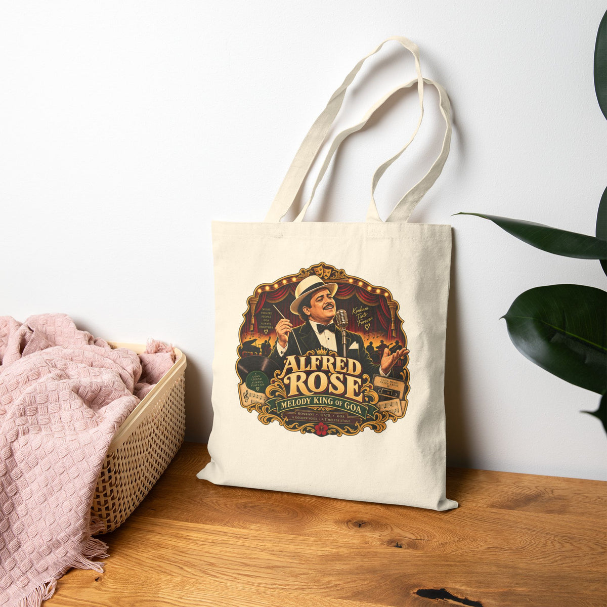 Vintage Circus Poster Tote Bag — Alfred Rose Scenic Carnival Canvas Tote