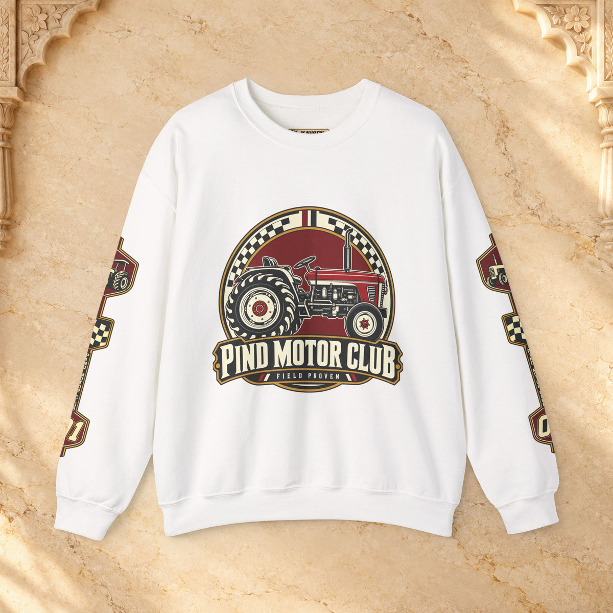 Product gallery view 2 of Pind Motor Club Vintage Tractor Crewneck Sweatshirt