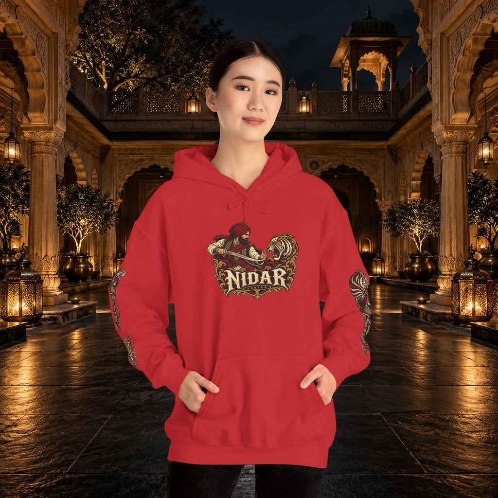 NIDAR Tiger and Bear Graphic Hoodie
