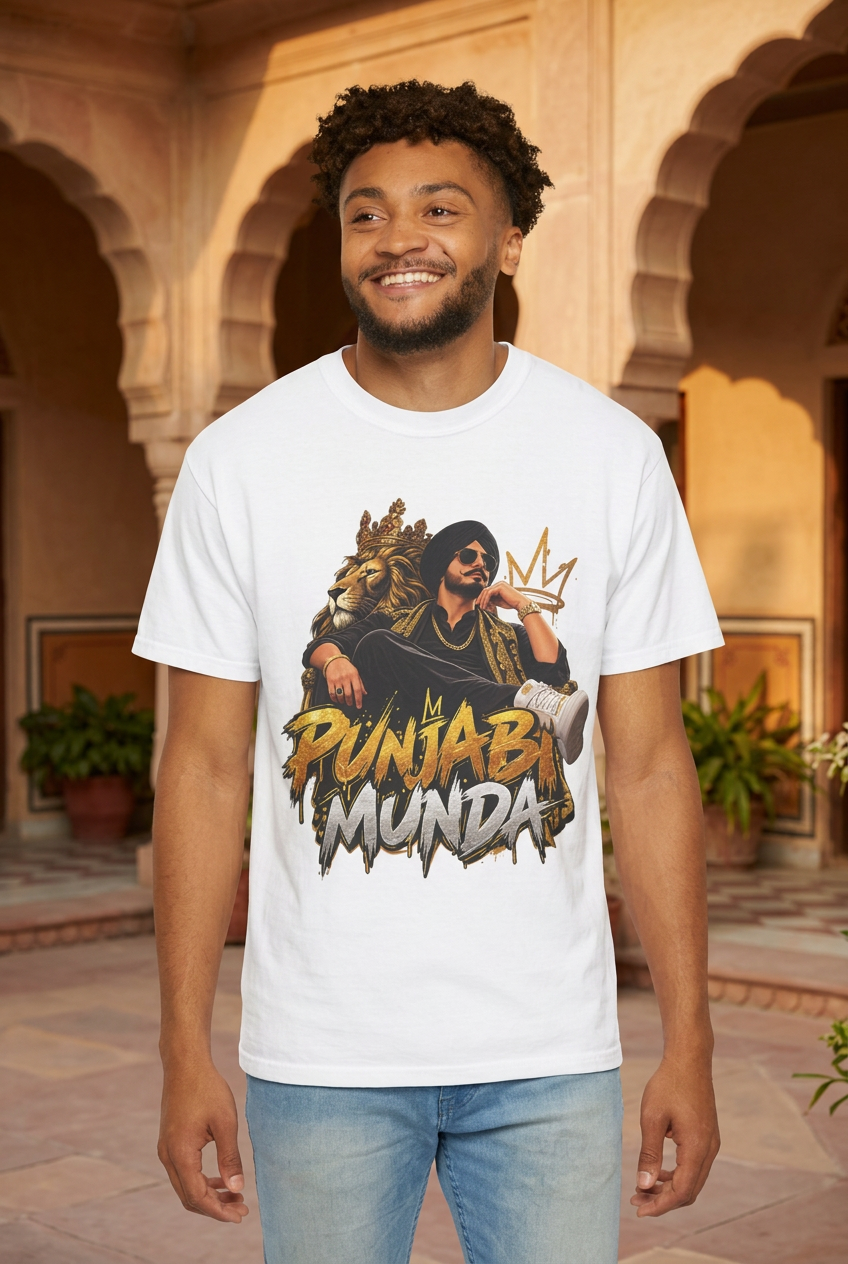 Punjabi Munda Graphic T-Shirt | Punjabi Pride Streetwear Tee