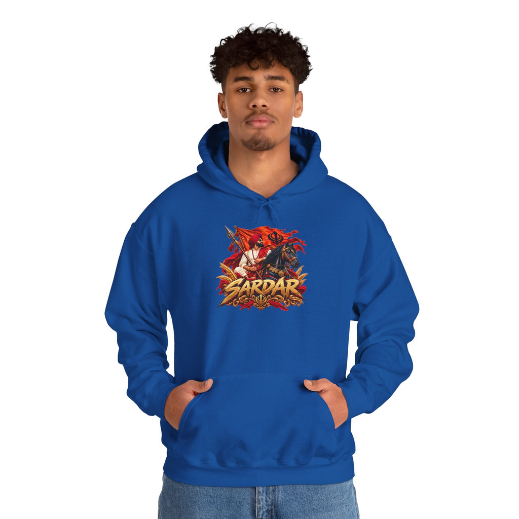 Sardar Retro Fighter Graphic Hoodie | Punjabi Heritage Pullover