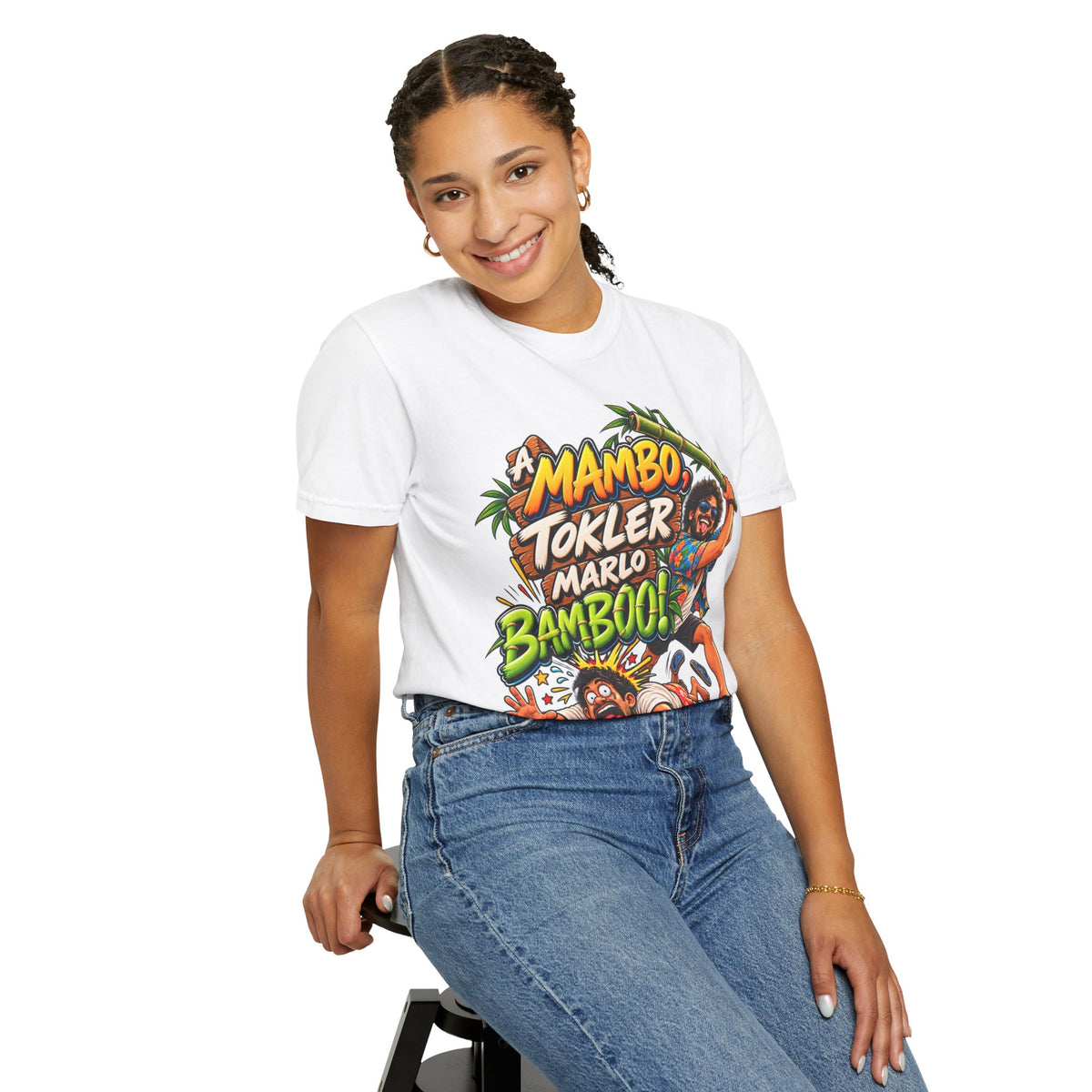 A Mambo, Tokler Marlo Bamboo! Goan Heritage Garment-Dyed T-Shirt